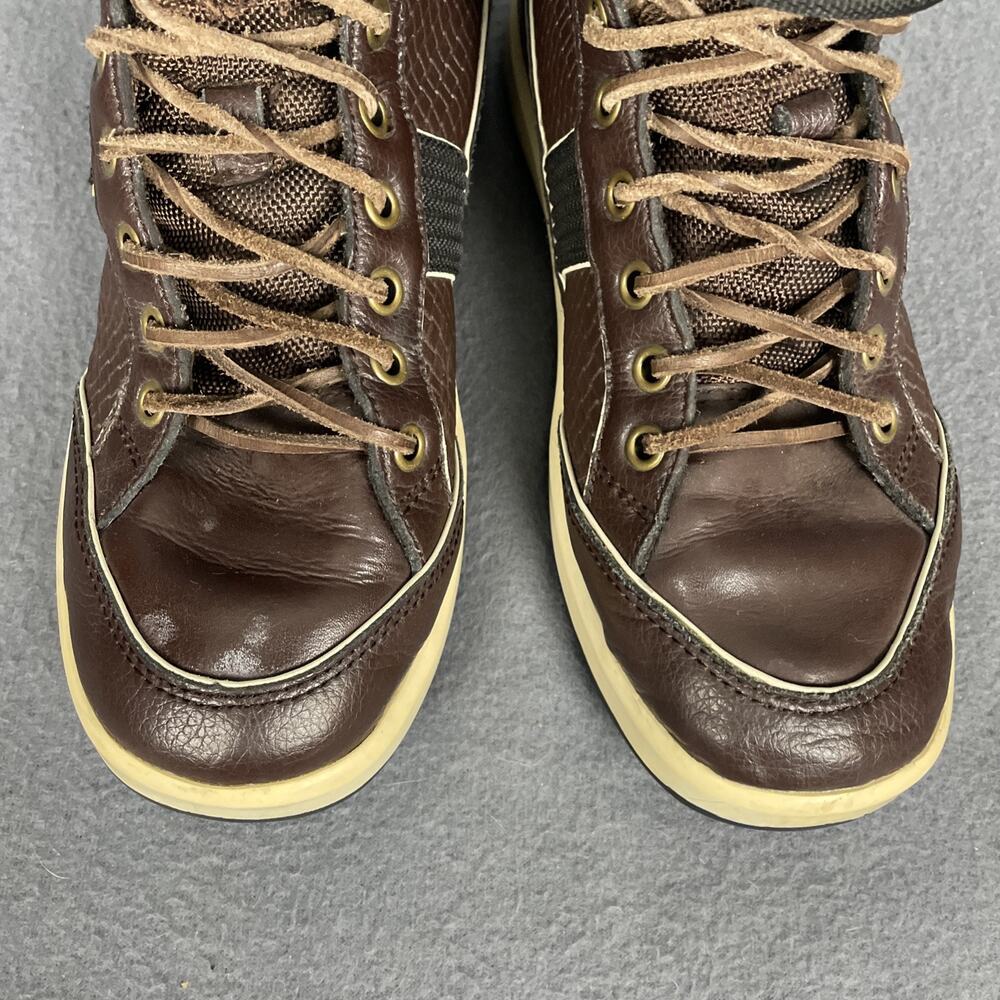 Coogi High Top CM1103 Mens Size 7.5 M Brown Leather Lace Up Strap Sneakers RARE - Picture 4 of 16